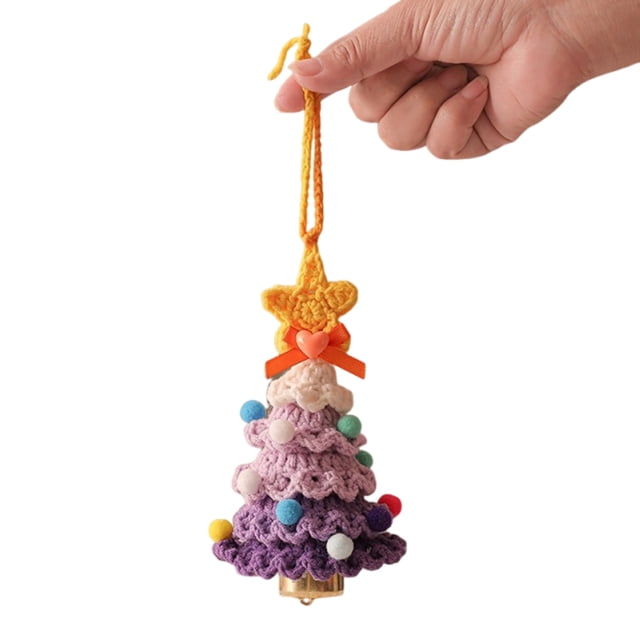 crativent Crocheted Christmas Tree Color Christmas Tree Soft Installation, Machine And Compact Delicate. Home, Car Crafts B