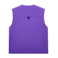 thumbnail image 4 of Sookity Men's Utility Fishing Vest Lightweight Outdoor Zip Up Vest Casual Travel Work Cargo Vest Sleeveless Jacket with Pockets,Mens Purple Vest L, 4 of 5