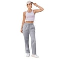 thumbnail image 6 of Resicozy Women's Wide Leg Sweatpants Baggy Straight Leg Lounge Pants Fall Trousers Solid Athletic Joggers with Pockets Light Gray XL, 6 of 9