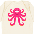 thumbnail image 4 of Inktastic Octopus Sea Creature Pink Girls Girls Long Sleeve Baby Bodysuit, 4 of 5