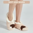thumbnail image 4 of G&Y Women's Slipper Socks - Animal Pairable, Non-Slip Fuzzy Slipper Socks, Beige, L, 4 of 6