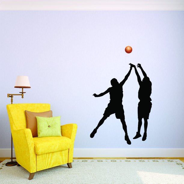 Custom Wall Decal Basketball Play Win Finals Playoffs Teen School Vinyl