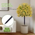 thumbnail image 3 of 23in Artificial Violet Ball Topiary Trees with Ground Spikes, 1 Pack Fake Artificial Bushes Plants,Faux Artificial Shrubs Tree for Indoor Outdoor Front Porch Decor (MC), 3 of 6
