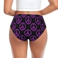 thumbnail image 3 of Womens Underwear purple hearts peace sign black Cuteness No Show Seamless Underwear for Women, Soft Stretch Women's Panties, Hipster Ladies Panties Bikini Underwear Briefs, 3 of 6