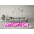 thumbnail image 3 of Ahgly Company Indoor Round Abstract Pink Modern Area Rugs, 5' Round, 3 of 4
