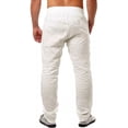 thumbnail image 2 of Pantalones Casuales De Lino De Algodón Para Hombres Playa, 2 of 5