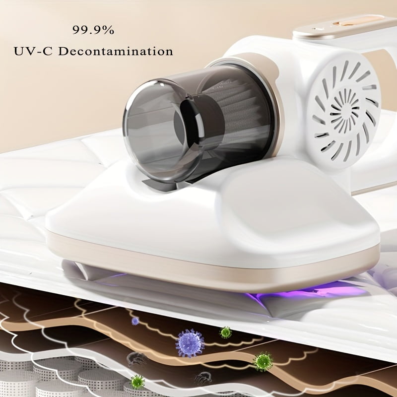 Cross border new wireless handheld vacuum cleaner multifunctional household bed mite remover with high suction car vacuum cleaner - purple