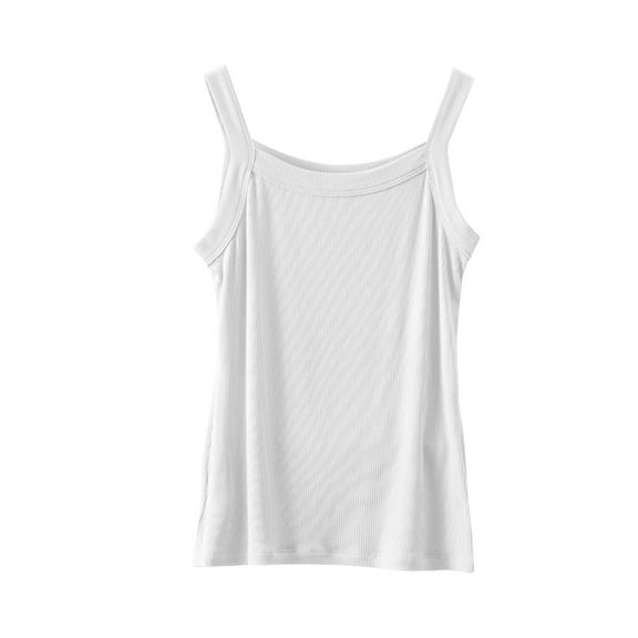 Drses Women's Tank Tops Women's Summer Large Casual Fashion Solid Color Round Neck Top Tank Top Womens Summer Tops