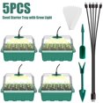 thumbnail image 1 of 18 Pcs Seed Starter Trays Greenhouse Seed Starter Kit with Grow Light Small Seedling Trays with Humidity Vented Domes Reusable Greenhouse Germination Kit for Seed Growing Starting, 1 of 9