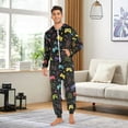 thumbnail image 3 of Adult Christmas Onesie Game Controller Adult Zipper One-Piece Pajamas Unisex Pajamas with Pockets, 3 of 6