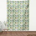 thumbnail image 4 of Exotic Upholstery Fabric by the Yard, Pastel Toned Repetitive Pattern of Birds and Blooming Botanical Jungle Elements, Decorative Fabric for DIY and Home Accents, Multicolor by Ambesonne, 4 of 5