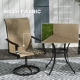 thumbnail image 5 of Outsunny Patio Swivel Chairs Set of 2, High Back Patio Dining Chairs with All-Weather Mesh Fabric and Metal Frame for Backyard, Porch or Garden, Brown, 5 of 10