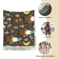 thumbnail image 6 of Cauagu Gnome Insect Frog Print Women Wrap Shawl tassels Scarves Retro Scarf 77.6"X28.3", 6 of 8