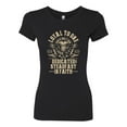 thumbnail image 2 of Wild Bobby, Loyal To One Dedicated Steadfast In Faith | Religious Bible Verse John 14:6 Inspirational/Christian Women Slim Fit Junior Tee, Black, Small, 2 of 6