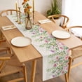 thumbnail image 3 of Colorful Flowers Table Runner - 90 Inch Long, Kitchen Dining Table Runner Dresser Scarves, Spring Floral Leaves Botanical Country Beige Farmhouse Decor for Coffee Tables Wedding Party Banquet, 3 of 8