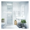 thumbnail image 2 of Passion Series 24 in. x 70 in. H Hinged Frameless Shower Door in Chrome with Tsunami Guard Tempered Glass and Handle, 2 of 11