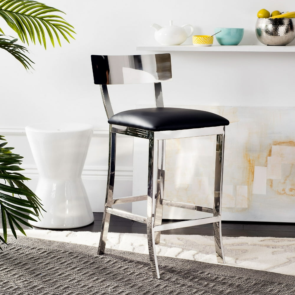 Safavieh Abby 35''H Modern Glam Stainless Steel Counter Stool Walmart