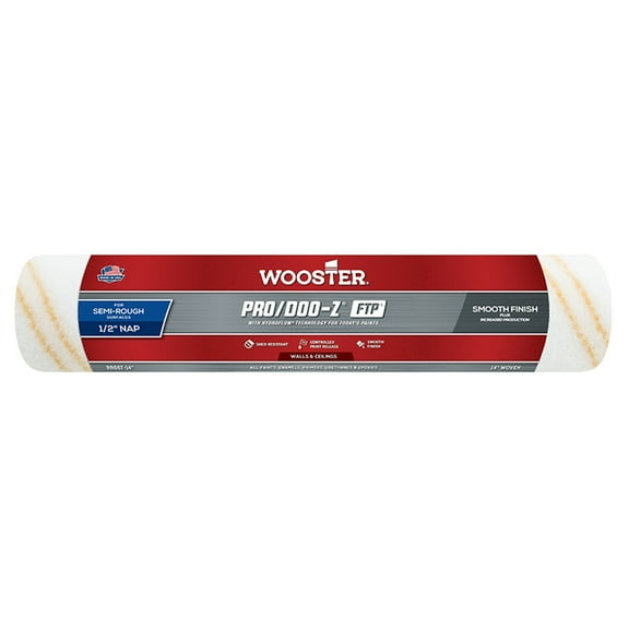 6 Pack of 14″ x 1/2″ Nap Wooster RR667 Pro/Doo-Z FTP Professional Roller Cover