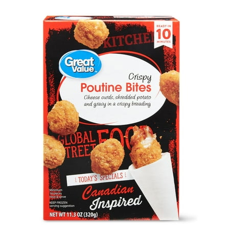 Great Value Canadian Inspired Crispy Poutine Bites, 11.3 oz