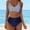 Blue, variant on Bikini Sets for Women Sexy Two Piece Swimsuits Tummy Control Bathing Suits Push Up V Neck High Waisted Swimwear