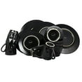 thumbnail image 3 of Elama Retro Chic 16-Piece Glazed Dinnerware Set in Black, 3 of 5