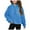 Blue, variant on Girls Half Zip Sweatshirt Long Sleeve Pullover Crop Tops Kids Lightweight Fleece Fashion Winter Clothes Light Pink,Size 4-5 Years