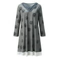 thumbnail image 3 of Robe pour Femmes, Robe Boutonnée Imprimé Fleuri Manches Longues Robe de Fête Décontractée, 3 of 5