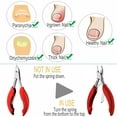 thumbnail image 2 of Toenail Clipper for Ingrown or Thick Nails- Red Large Toenails Clippers and Professional Podiatrist Toenail Clipper for Seniors with Surgical Stainless Steel Super Sharp Blades Lighter Soft Handle, 2 of 7