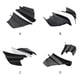 thumbnail image 5 of Kenally 1 par de piezas de alerón de modificación Universal con estilo de ala lateral de motocicleta Accesorios para motos Schwarz Kenally VI015236-01B, 5 of 6