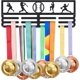 thumbnail image 1 of Soporte de pared para medallas de béisbol, colgador de metal resistente de acero negro. Ideal para exhibir medallas deportivas con cordón o cinta., 1 of 9