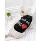 thumbnail image 1 of 1pc Letter Graphic Pet Tank, Summer Cool Pet Apparel, 1 of 4