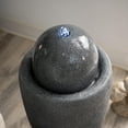 thumbnail image 6 of XBrand 25.98"H Round Stone Indoor/Outdoor Modern Stone Textured Sphere Water Fountain w/LED Lights, Ball Water Fountain Decor, Garden Sphere Fountain, Patio Fountain, Outdoor Fountain, Gray, 6 of 11
