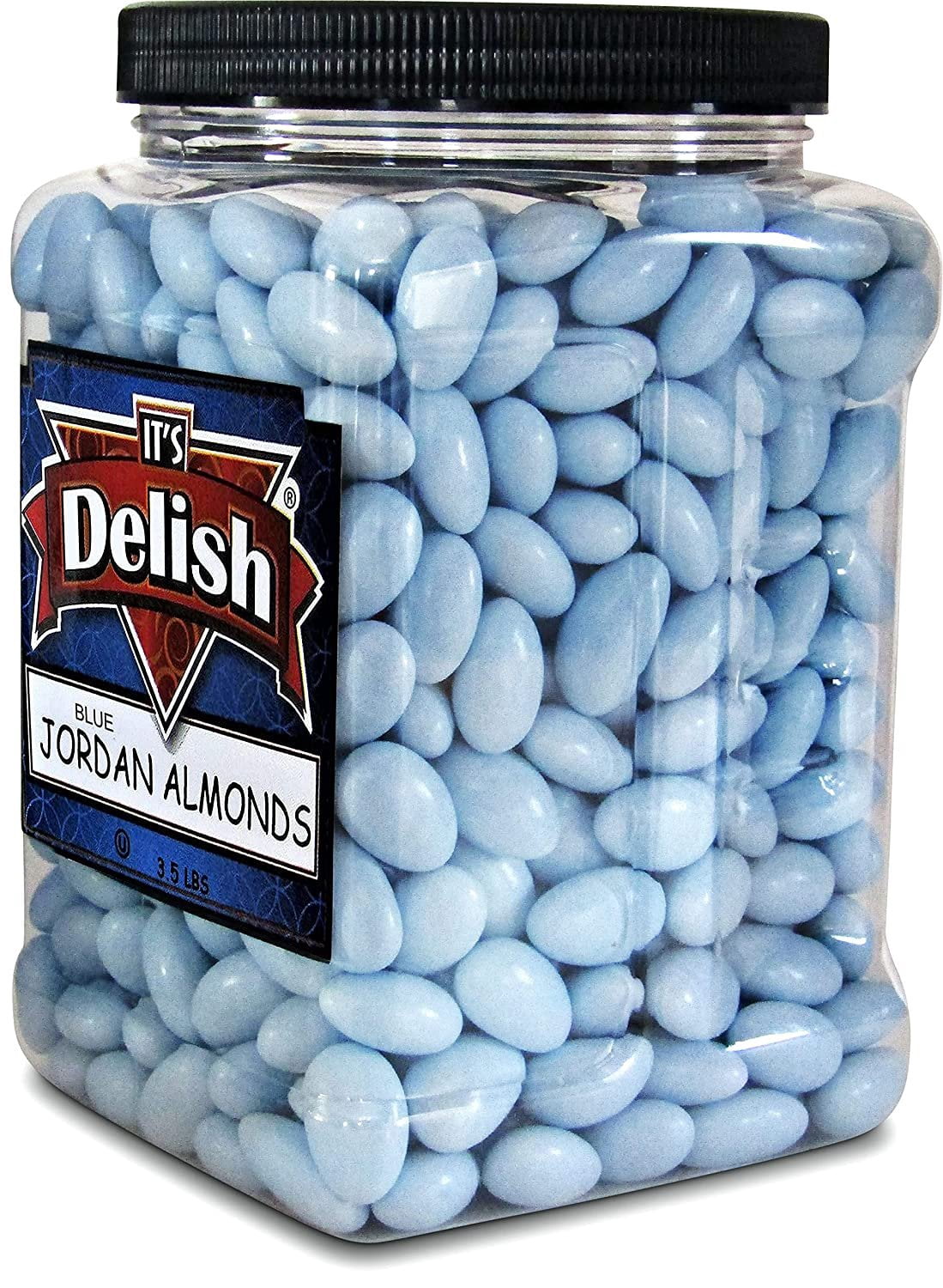 Pastel Light Blue Jordan Almonds by Its Delish, 3.5 lbs Jumbo Container  Kosher Almond Nut with Sweet Hard Candy Coating - Weddings, Birthday Boy, Baby Shower Theme Party Favors and Candy Buffets...