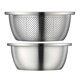 thumbnail image 1 of Microporous Colander Kitchen Soup Bowl Salad Bowl Thick Metal Bowl Colander, 1 of 5