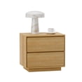 thumbnail image 2 of EYYTHUNG Farmhouse Nightstand with 2 Drawers, 21.6" Large Wooden Bedside Table with Storage Drawers, Modern Bedside End Table, Natural Oak, 2 of 7