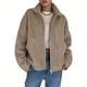 thumbnail image 1 of Chaqueta de Invierno para Mujer, , de Larga, con Cremallera, Corta, Cálida, para Otoño, para Hacer Ejercicio Caqui M, 1 of 8