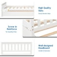 thumbnail image 4 of KYLE & KAY Twin Modern Bed with Pull Out Trundle, Trundle Bed Frame with Headboard and Footboard for Bedroom, Small Living Space,Twin for Teenager ,White ﻿, 4 of 6