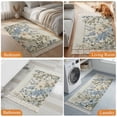 thumbnail image 4 of Kitchen Runner Rugs, Watercolor Garden Flower on Wood Barn 2'x4' Throw Rug with Tassels, Spring Blossom Floral Washable Soft Floor Carpet Runner for Hallway Bedroom Bathroom Laundry Room, 4 of 9
