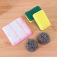 thumbnail image 1 of Juego de bolas de estropajo de esponja de paño de limpieza de microfibra herramientas de lavado de cocina TFixol Estropajos de esponja de paño de limpieza, 1 of 6