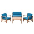 thumbnail image 1 of Noble House Perla Ensemble de Conversation Extérieur en Bois d'Acacia 5 Pcs Bleu, 1 of 15
