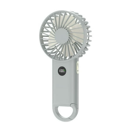 

YiFudd 2024 New Outdoor Handheld Small Fan USB High Wind Digital Display Portable Mountaineering Button Mini Electric Fan