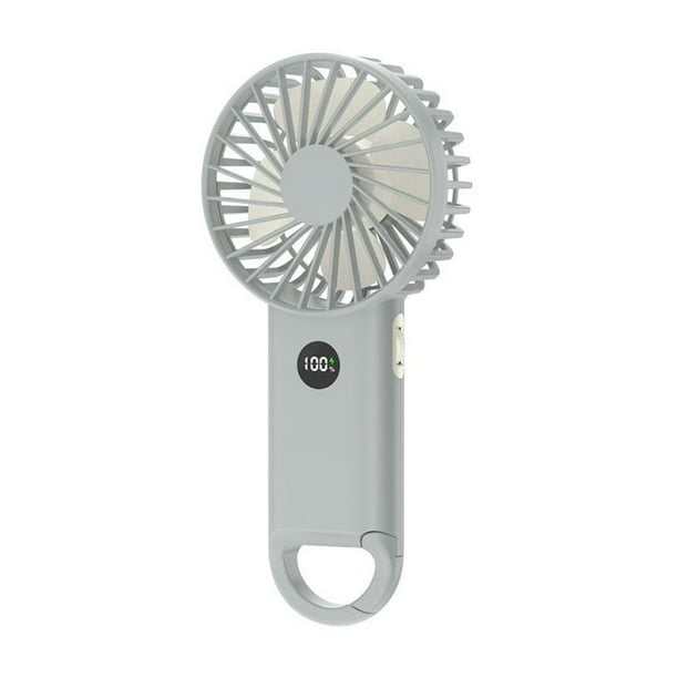 Xihbxyly Ofertas del día Ventilador portátil en exteriores, nuevo, 2024, USB, pantalla digital en viento fuerte, miniventilador portátil en montañismo