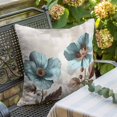 thumbnail image 5 of Blue Broccoli Throw Pillow Cover Farmhouse Rustic Floral Retro Victorian Style Cotton Linen Cushion Cover Throw Pillow Case with Invisible Zipper for Couch Sofa Bed Chair Car 20x20 Inch, 5 of 9