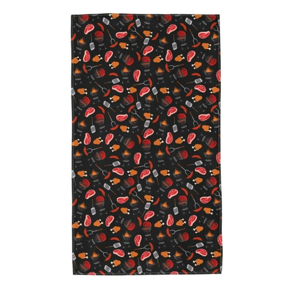 Balery BBQ Toalla de Microfibra Premium con Estampado – 27.5x16 pulgadas, Alta Absorción, Suave y Aterciopelada, Secado Rápido