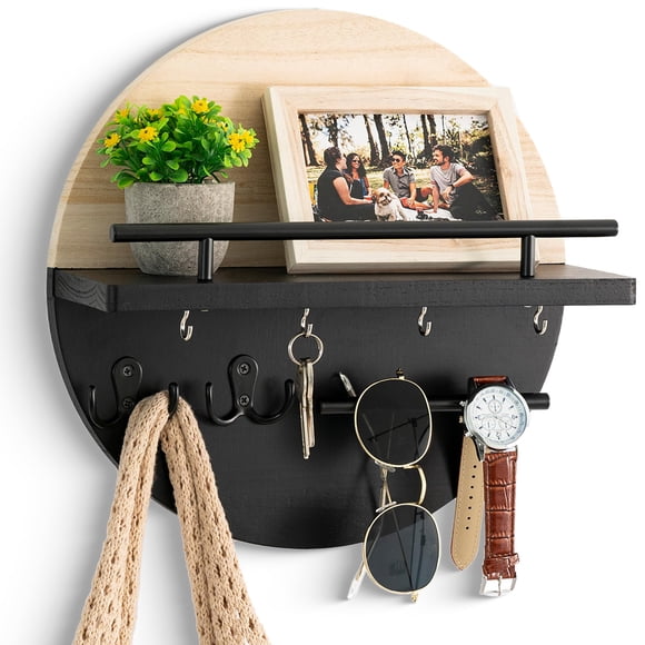 Portallaves Decorativo de Pared con Estante y Ganchos dreampossible