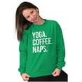 thumbnail image 4 of Yoga Coffee Naps Meditation Fitness Women Plus Size Crewneck Sweatshirt Brisco Brands 5X, 4 of 5