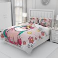 thumbnail image 5 of Funda nórdica 200 x 200 cm Juego de cama Queen con funda nórdica Unicornio Juego de cama doble de microfibra con 2 fundas de almohada, 5 of 5