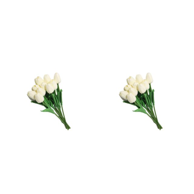 Moyic 10 bolsas de decoración de de comedor floricultura experiencia gastronómica con ramos simulados tulipanes simulados llenos de crema crema 2Conjunto