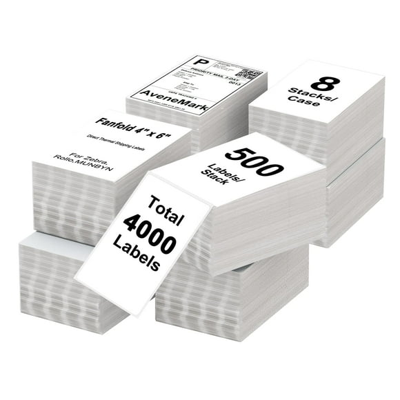 Etiquetas térmicas de envío AveneMark 4x6 (4000 etiquetas)