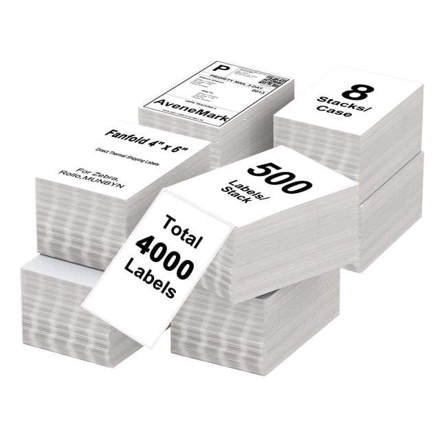 Etiquetas térmicas de envío AveneMark 4x6 (4000 etiquetas)